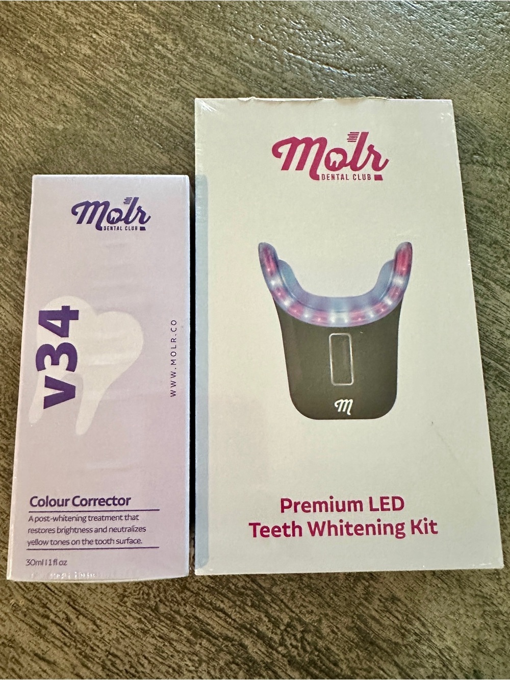 MOLR DENTAL CLUB PREMIUM LED Teeth Whitening Kit Wireless & Color Corrector V34